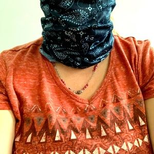 Over the head face mask/hair wrap